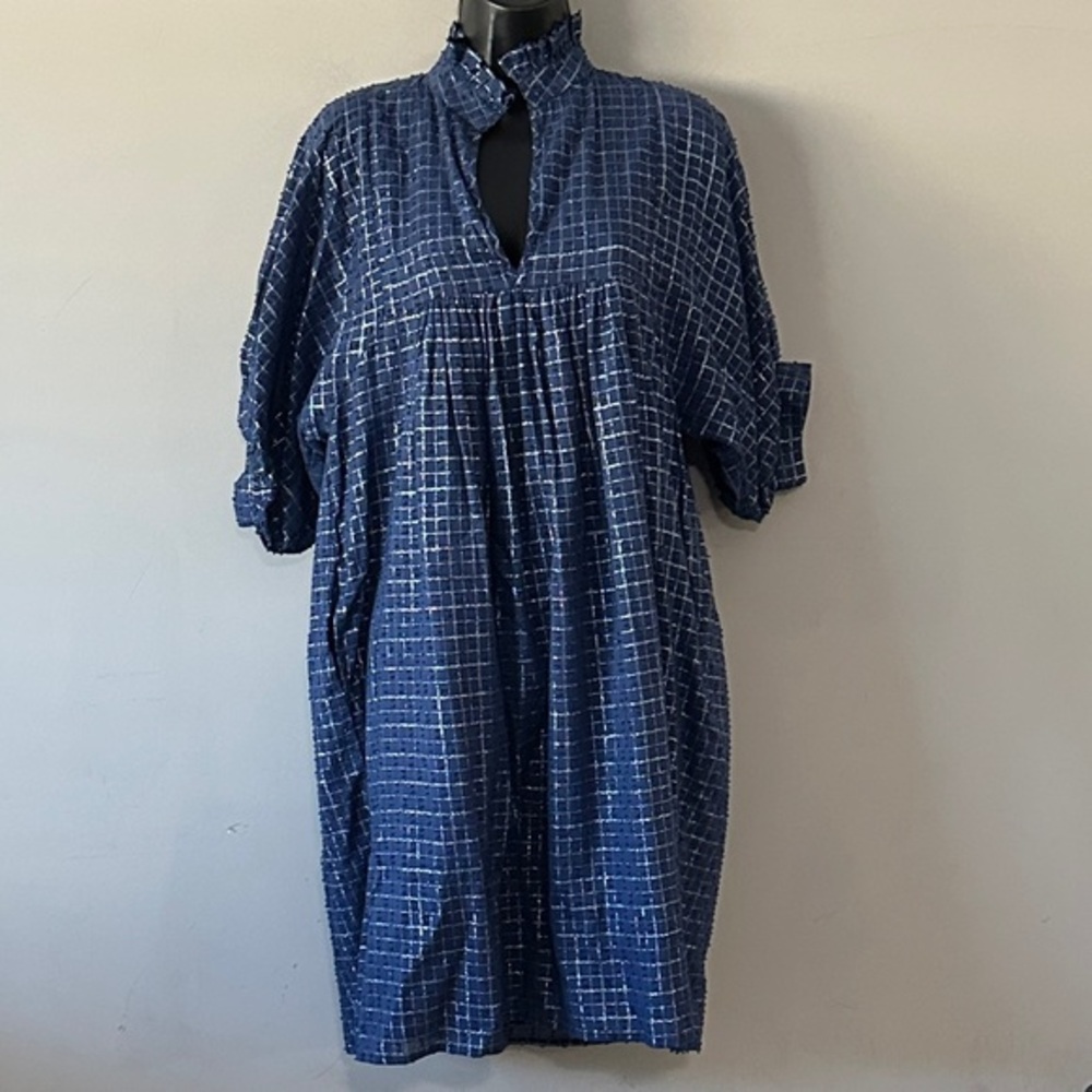 Wallflower Navy Checkered Midi Dress